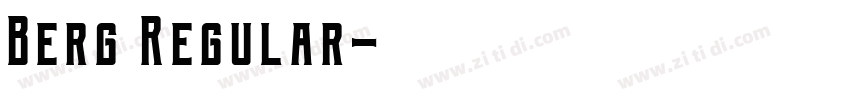 Berg Regular字体转换